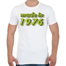 PRINTFASHION made-in-1976-green-grey - Férfi póló - Fehér férfi póló