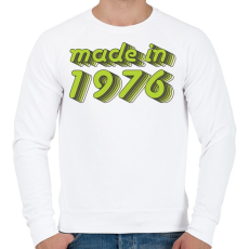 PRINTFASHION made-in-1976-green-grey - Férfi pulóver - Fehér