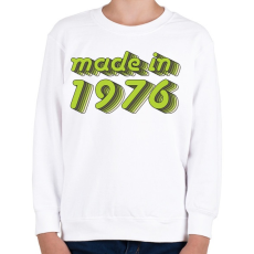 PRINTFASHION made-in-1976-green-grey - Gyerek pulóver - Fehér