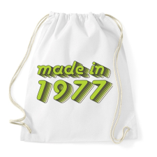 PRINTFASHION made-in-1977-green-grey - Sportzsák, Tornazsák - Fehér tornazsák