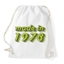 PRINTFASHION made-in-1978-green-grey - Sportzsák, Tornazsák - Fehér tornazsák