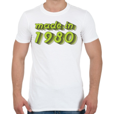 PRINTFASHION made-in-1980-green-grey - Férfi póló - Fehér férfi póló