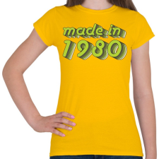 PRINTFASHION made-in-1980-green-grey - Női póló - Sárga női póló