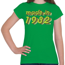 PRINTFASHION made-in-1982-green-grey - Női póló - Zöld