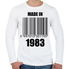 PRINTFASHION Made in 1983 - Férfi hosszú ujjú póló - Fehér