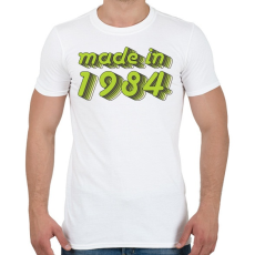PRINTFASHION made-in-1984-green-grey - Férfi póló - Fehér
