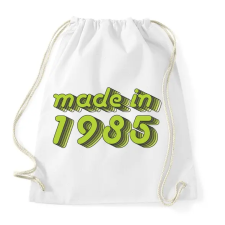 PRINTFASHION made-in-1985-green-grey - Sportzsák, Tornazsák - Fehér tornazsák