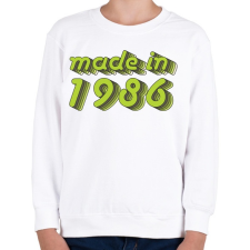 PRINTFASHION made-in-1986-green-grey - Gyerek pulóver - Fehér gyerek pulóver, kardigán