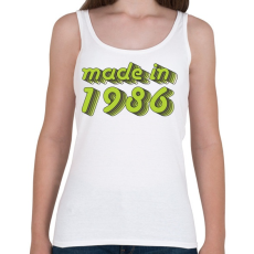 PRINTFASHION made-in-1986-green-grey - Női atléta - Fehér