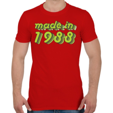 PRINTFASHION made-in-1988-green-grey - Férfi póló - Piros férfi póló