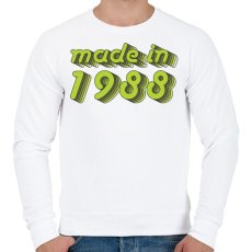 PRINTFASHION made-in-1988-green-grey - Férfi pulóver - Fehér