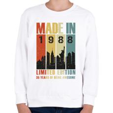 PRINTFASHION Made in 1988 - Gyerek pulóver - Fehér