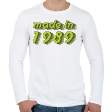 PRINTFASHION made-in-1989-green-grey - Férfi hosszú ujjú póló - Fehér férfi póló