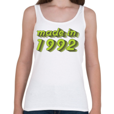 PRINTFASHION made-in-1992-green-grey - Női atléta - Fehér női trikó