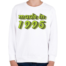 PRINTFASHION made-in-1995-green-grey - Gyerek pulóver - Fehér