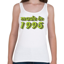 PRINTFASHION made-in-1995-green-grey - Női atléta - Fehér női trikó