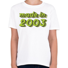 PRINTFASHION made-in-2003-green-grey - Gyerek póló - Fehér gyerek póló