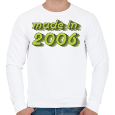 PRINTFASHION made-in-2006-green-grey - Férfi pulóver - Fehér férfi pulóver, kardigán