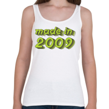 PRINTFASHION made-in-2009-green-grey - Női atléta - Fehér női trikó