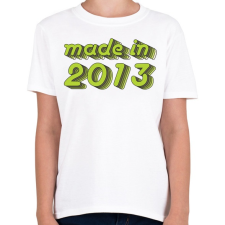 PRINTFASHION made-in-2013-green-grey - Gyerek póló - Fehér gyerek póló