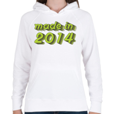 PRINTFASHION made-in-2014-green-grey - Női kapucnis pulóver - Fehér női pulóver, kardigán