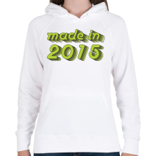 PRINTFASHION made-in-2015-green-grey - Női kapucnis pulóver - Fehér női pulóver, kardigán