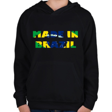 PRINTFASHION Made in Brazil - Gyerek kapucnis pulóver - Fekete