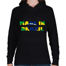 PRINTFASHION Made in Brazil - Női kapucnis pulóver - Fekete női pulóver, kardigán