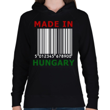 PRINTFASHION MADE IN HUNGARY - Női kapucnis pulóver - Fekete női pulóver, kardigán