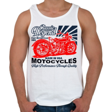 PRINTFASHION Made in USA - Férfi atléta - Fehér