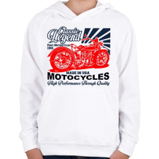 PRINTFASHION Made in USA - Gyerek kapucnis pulóver - Fehér gyerek pulóver, kardigán