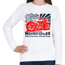 PRINTFASHION Made in USA - Női pulóver - Fehér