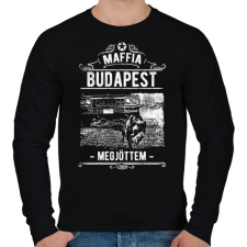 PRINTFASHION Maffia Budapest - Férfi pulóver - Fekete férfi pulóver, kardigán