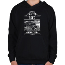 PRINTFASHION Maffia Eger - Gyerek kapucnis pulóver - Fekete gyerek pulóver, kardigán