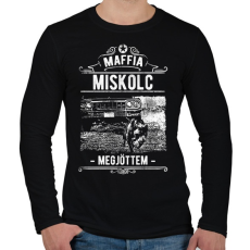 PRINTFASHION Maffia Miskolc - Férfi hosszú ujjú póló - Fekete