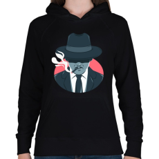 PRINTFASHION Maffia vezér - Női kapucnis pulóver - Fekete