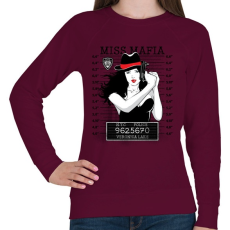 PRINTFASHION Maffialány - Női pulóver - Bordó