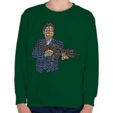 PRINTFASHION Maffiózó - Gyerek pulóver - Sötétzöld gyerek pulóver, kardigán