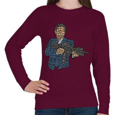 PRINTFASHION Maffiózó - Női pulóver - Bordó