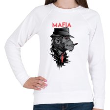 PRINTFASHION MAFIA - Női pulóver - Fehér női pulóver, kardigán