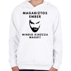 PRINTFASHION MAGABIZTOS EMBER - Gyerek kapucnis pulóver - Fehér