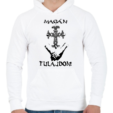 PRINTFASHION MAGÁNTULAJDON - Férfi kapucnis pulóver - Fehér férfi pulóver, kardigán