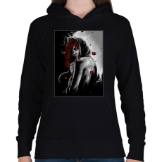 PRINTFASHION Magány - Női kapucnis pulóver - Fekete