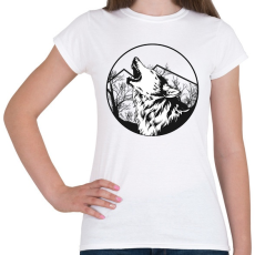 PRINTFASHION Magányos farkas - Női póló - Fehér