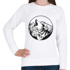 PRINTFASHION Magányos farkas - Női pulóver - Fehér