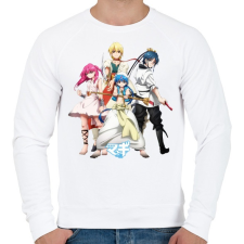 PRINTFASHION Magi: The Labyrinth of Magic - Férfi pulóver - Fehér férfi pulóver, kardigán