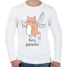 PRINTFASHION Magic cat - Férfi hosszú ujjú póló - Fehér