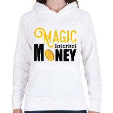 PRINTFASHION Magic-internet-money - Női kapucnis pulóver - Fehér
