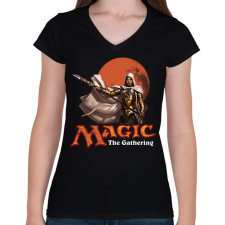 PRINTFASHION magic the gathering - Női V-nyakú póló - Fekete női póló