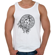 PRINTFASHION Mágikus Kockák (fekete) - Férfi atléta - Fehér